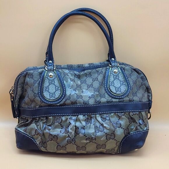 Authentic Gucci GG Monogram Satchel Bag - Picture 1 of 12